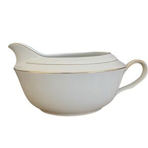 Noritake Lockleigh White Scapes 4061 Gravy Boat